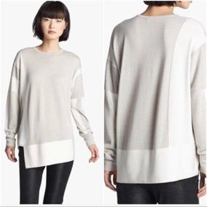 Helmut Lang Colorblock Asymmetrical Lagenlook Sweater Alpaca Silk Blend Artsy